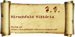 Hirschfeld Viktória névjegykártya